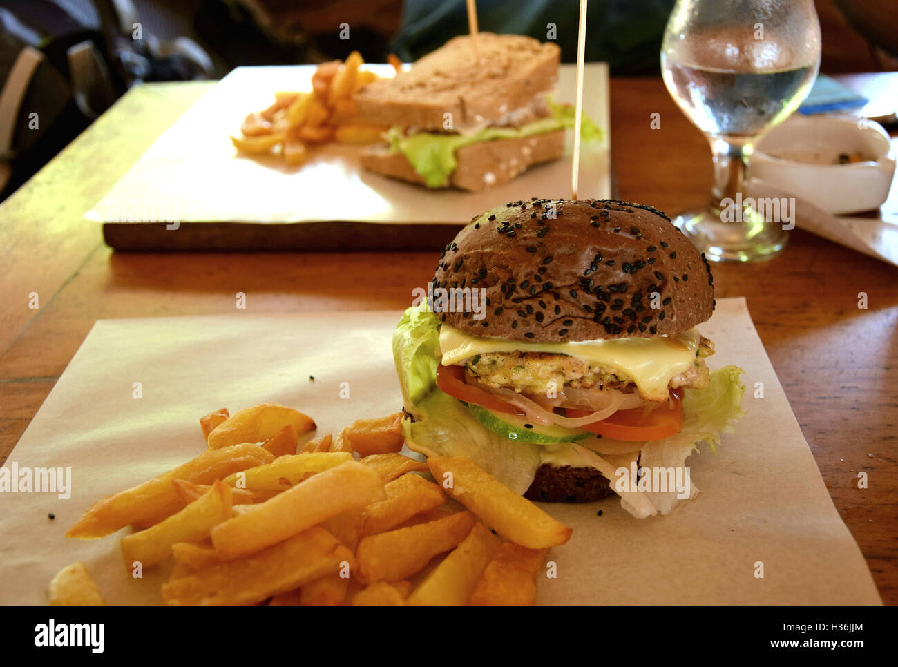 Vegetarian burger Stock Photo