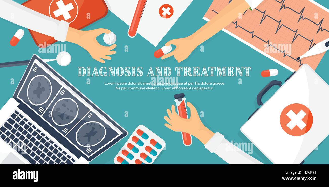 Medical flat background. Health care,first aid,research, cardiology