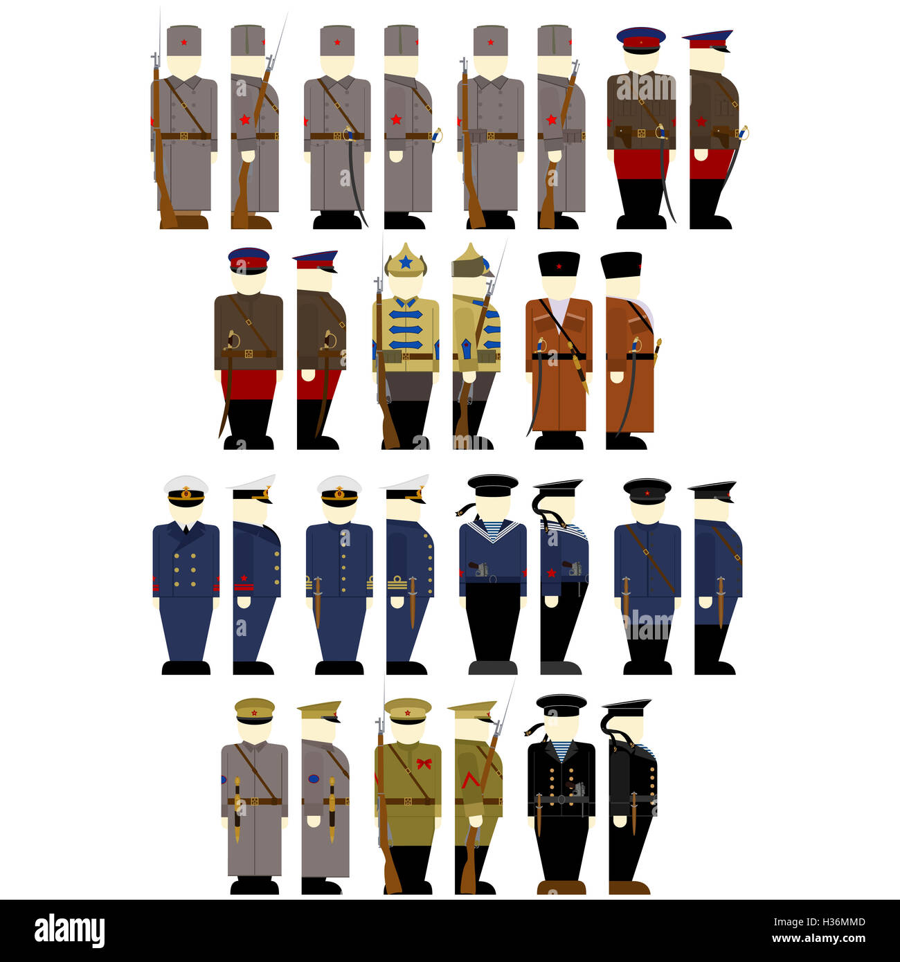 Insignia soldiers and officers of the Red Guards in Russia in 1917. The