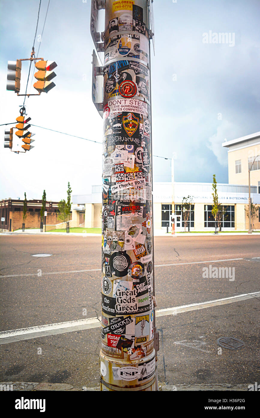 Street pole stickers hi-res stock photography and images - Alamy