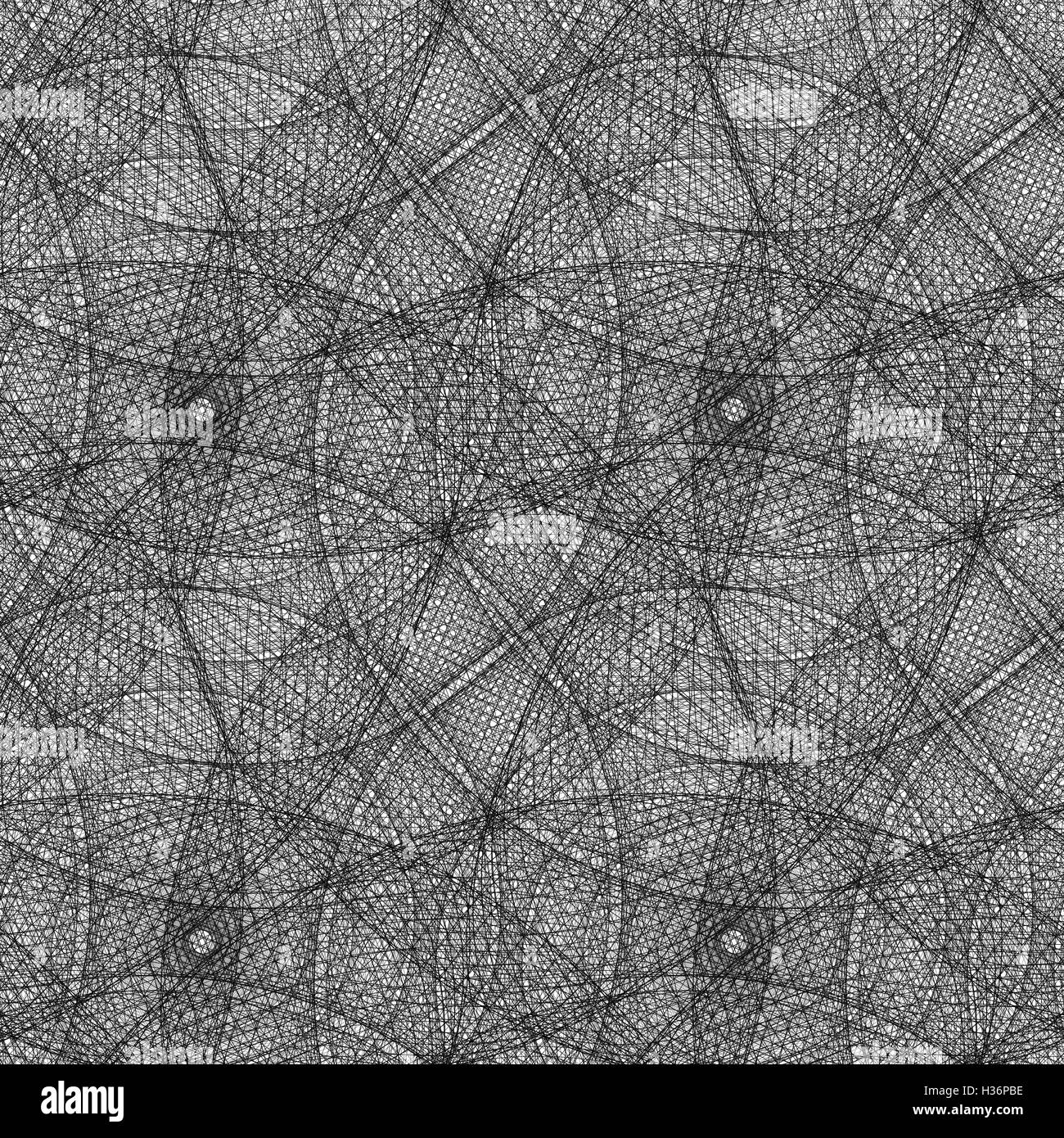 Monochrome seamless wired curved line pattern Stock Vector Image & Art ...