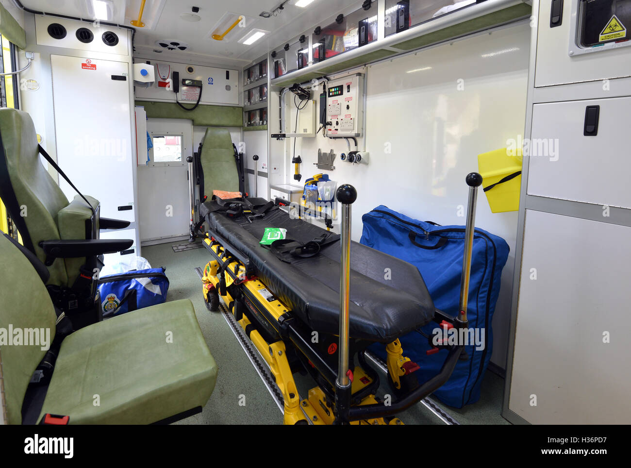 Interior Of A Uk Ambulance Stock Photo 122465875 Alamy