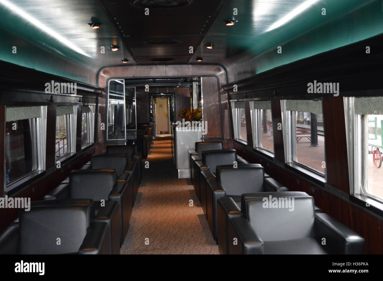 The lounge car on the Western Maryland Scenic Railroad in Cumberland