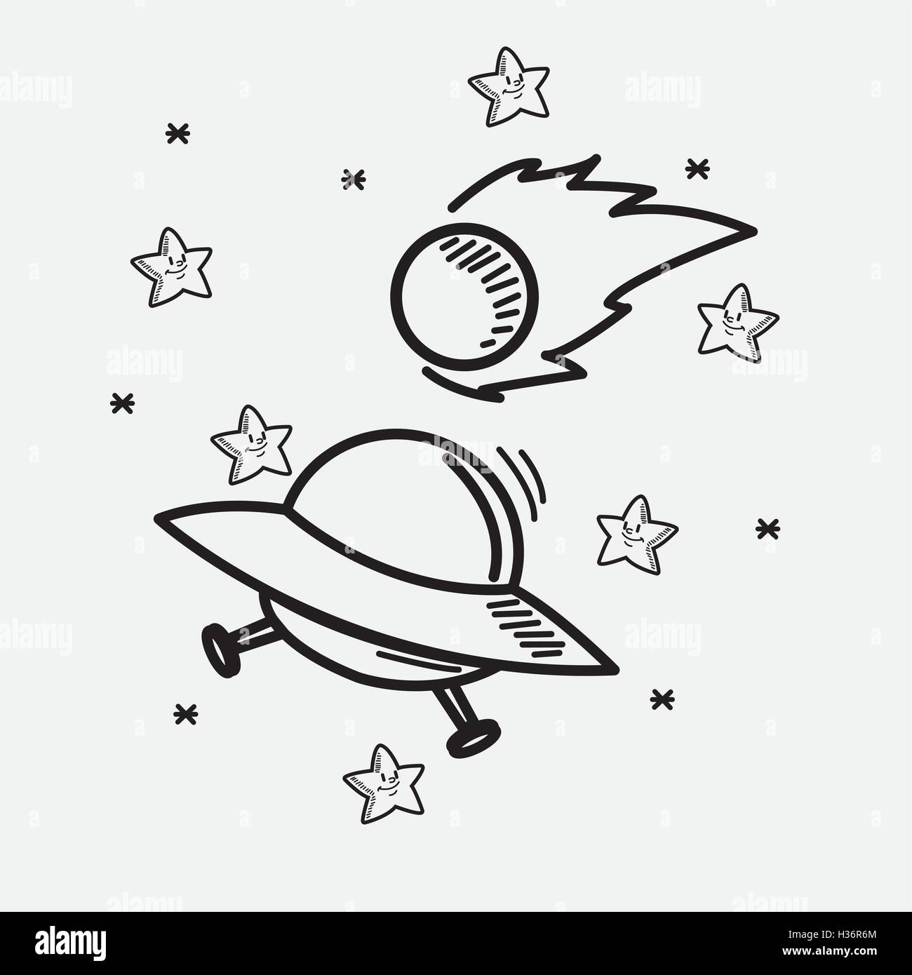 Soaring Spaceman. Space and Galaxy in the Head. Astronaut in the Solar  System Stock Vector - Illustration of drawing, comic: 159078750