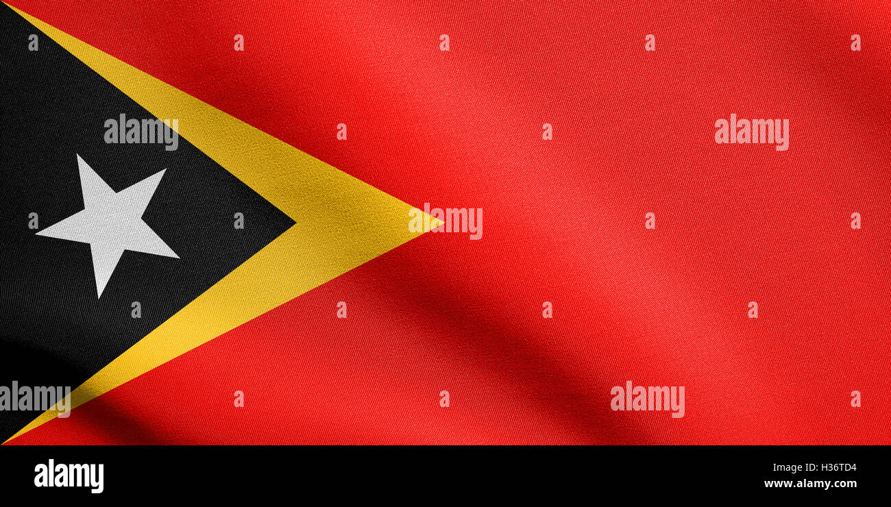 East Timorese National Official Flag Patriotic Symbol Banner
