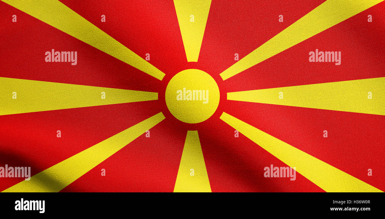 Macedonian National Official Flag Patriotic Symbol Banner