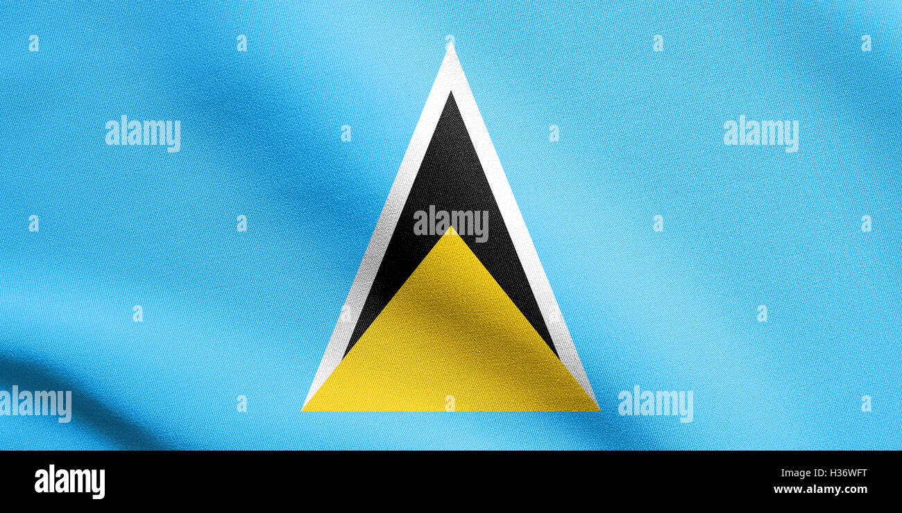 Saint Lucian National Official Flag Patriotic Symbol Banner