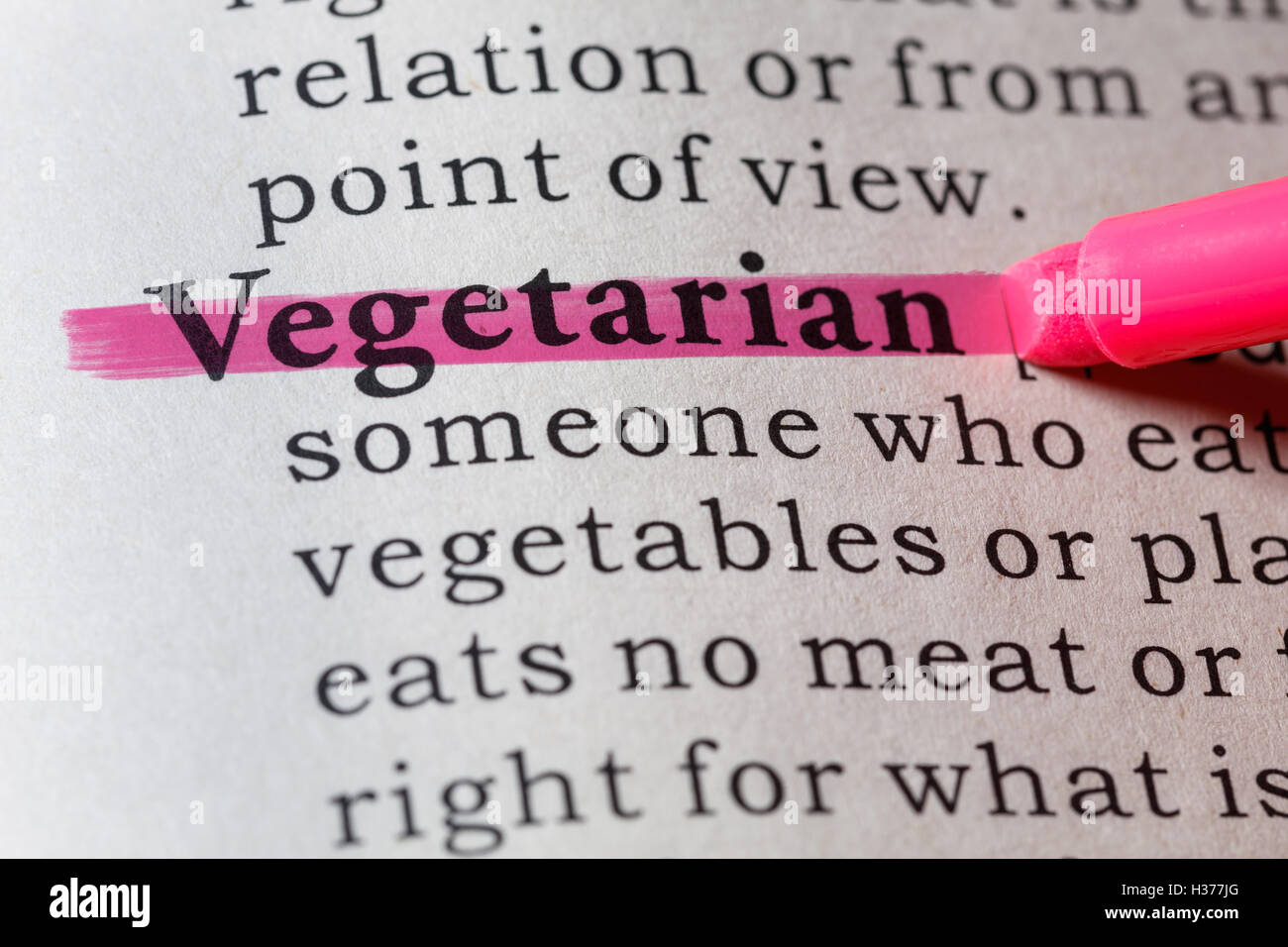 fake dictionary, dictionary definition of the word vegetarian stock