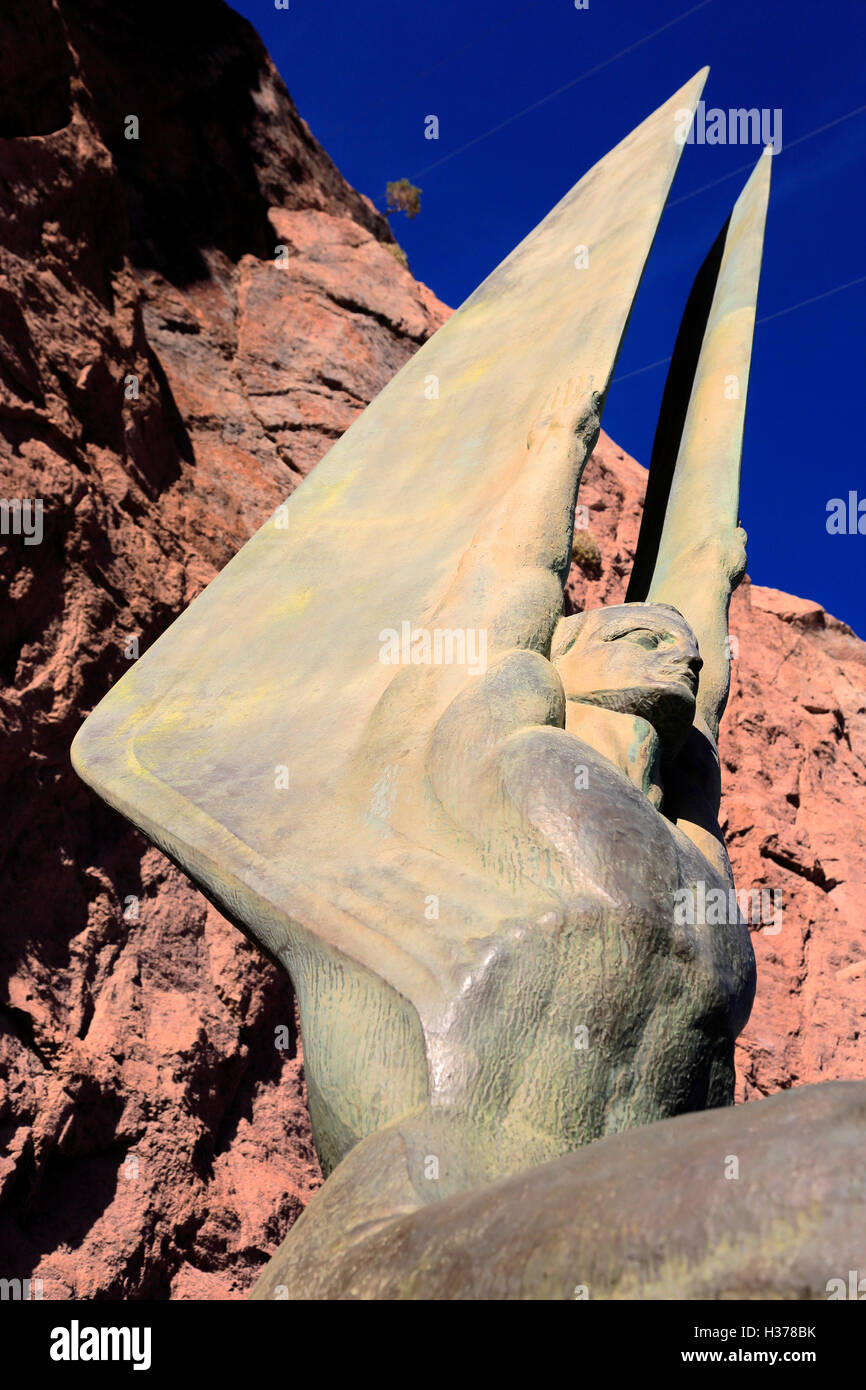 Bronze statue of "Winged Figures of the Republic" by sculptor Oskar