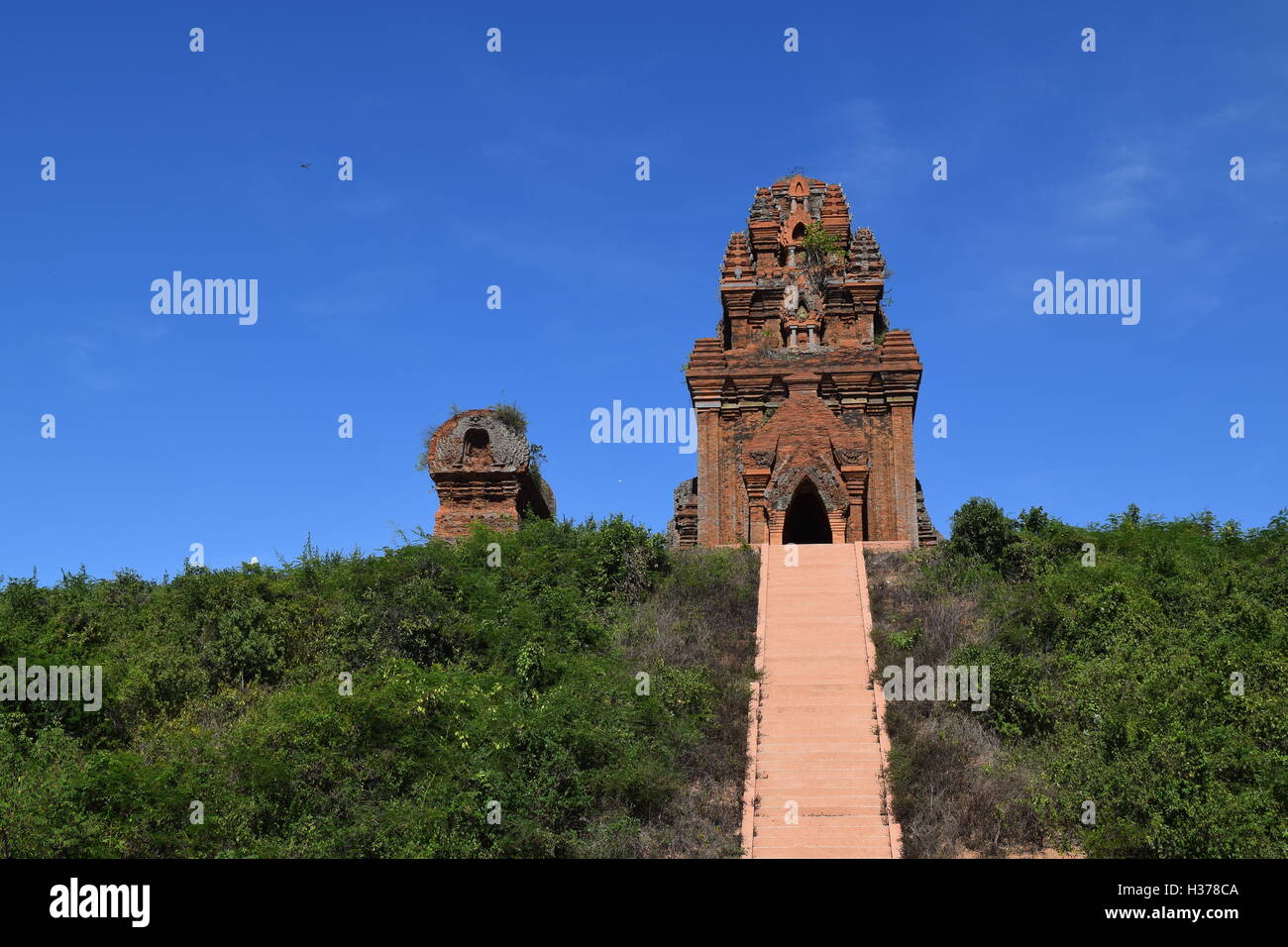 ancient brick Cham Banh It tower and pagoda in Quy Nhon, Vietnam Stock Photo