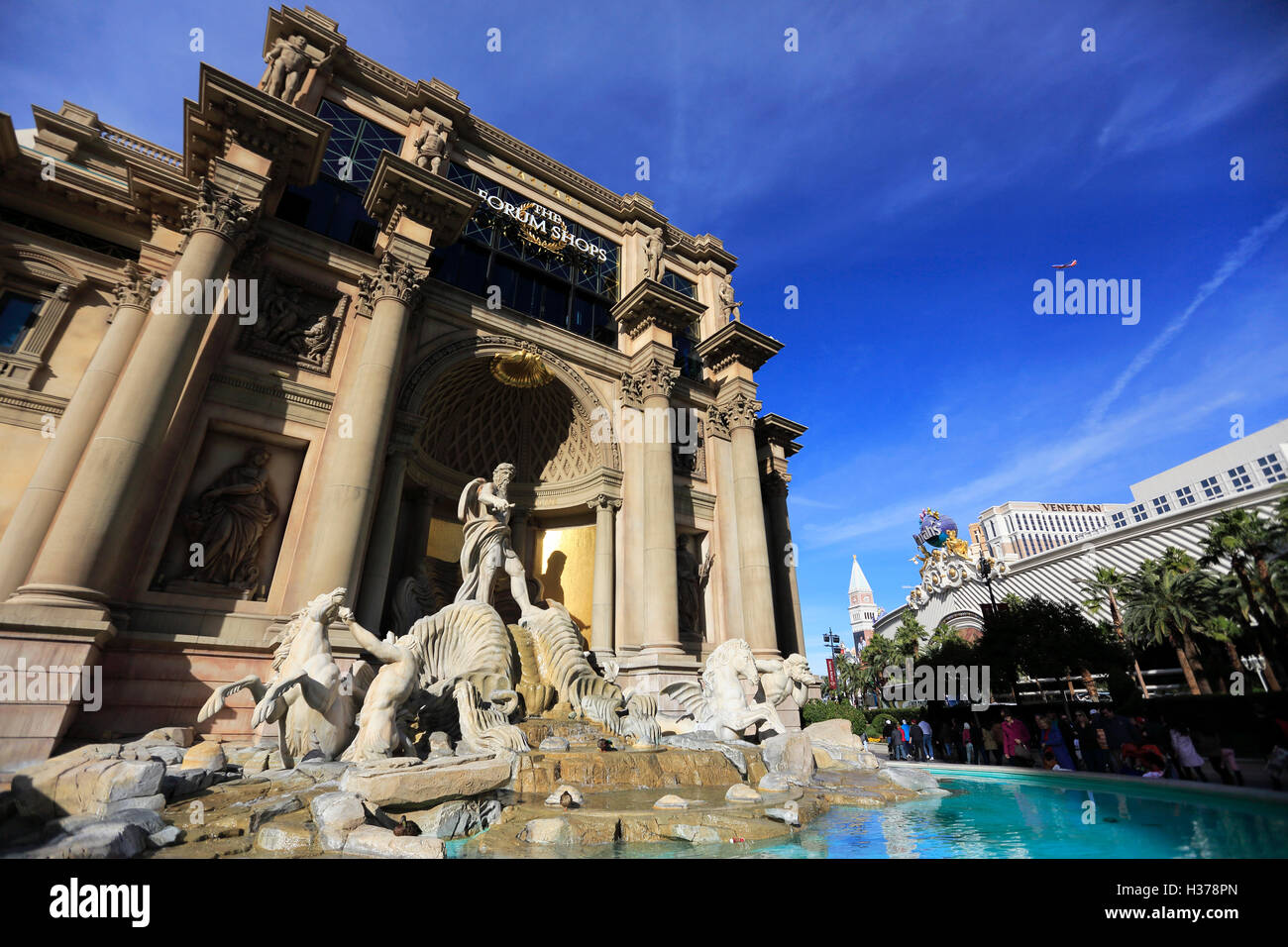 Replica of Trevi Fountain outside of Forum Shops of Caesars Palace.Las