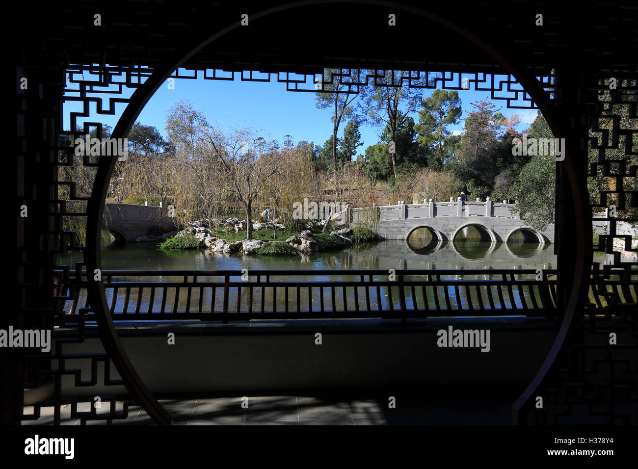 Jade Ribbon Bridge in the Garden of Flowing Fragrance at Huntington