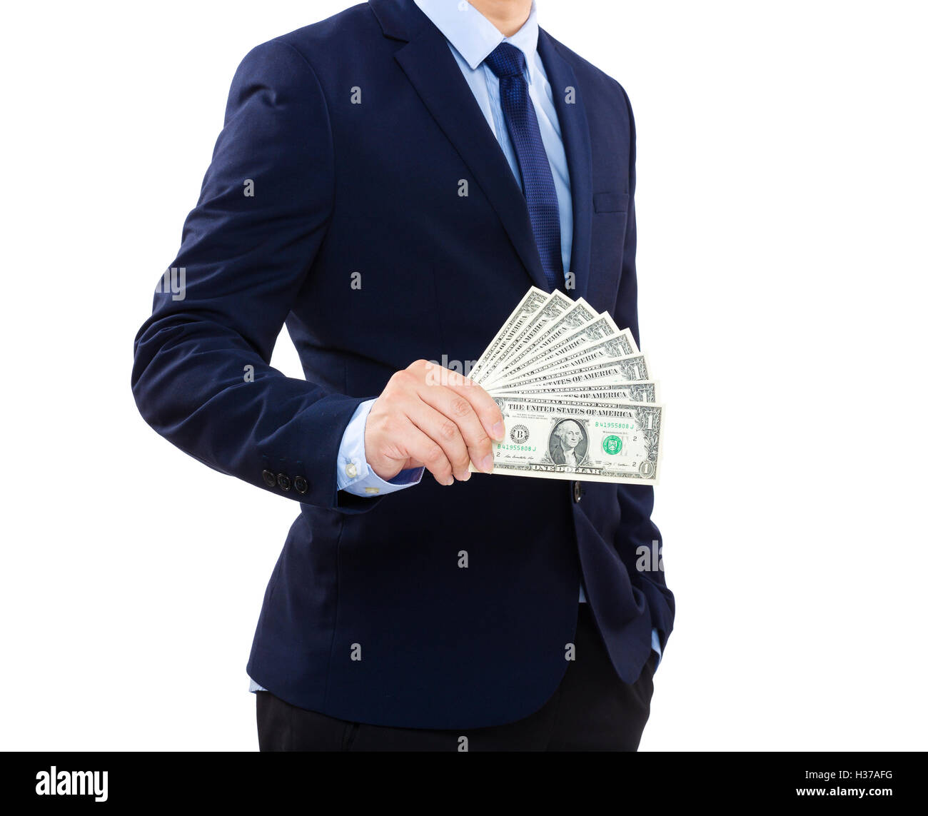 Happy rich businessman money hi-res stock photography and images - Alamy