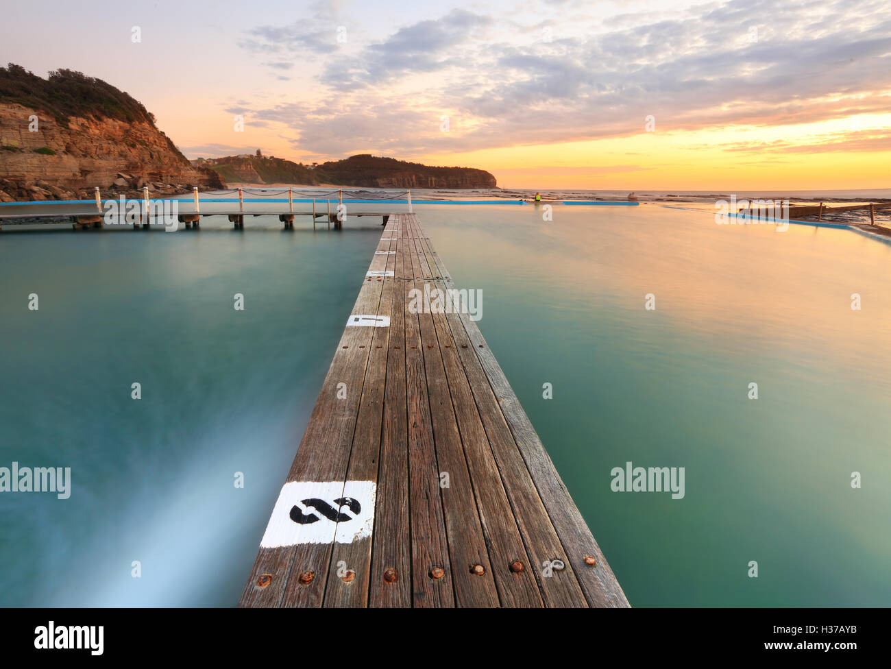 North Narrabeen Tidal Pool from Lane 8 at Sunrise Stock Photo Alamy