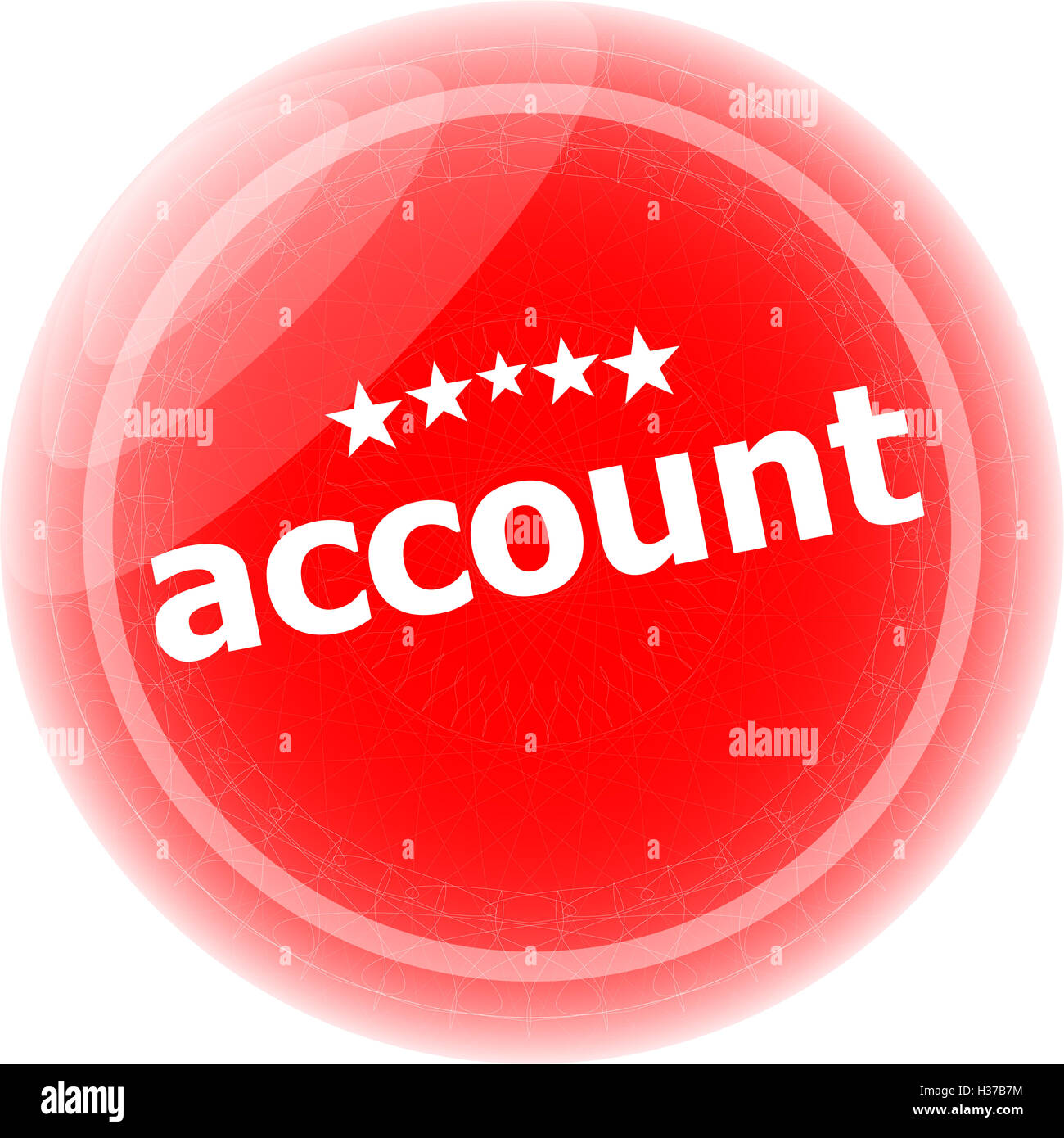 account red stickers, web icon button Stock Photo - Alamy