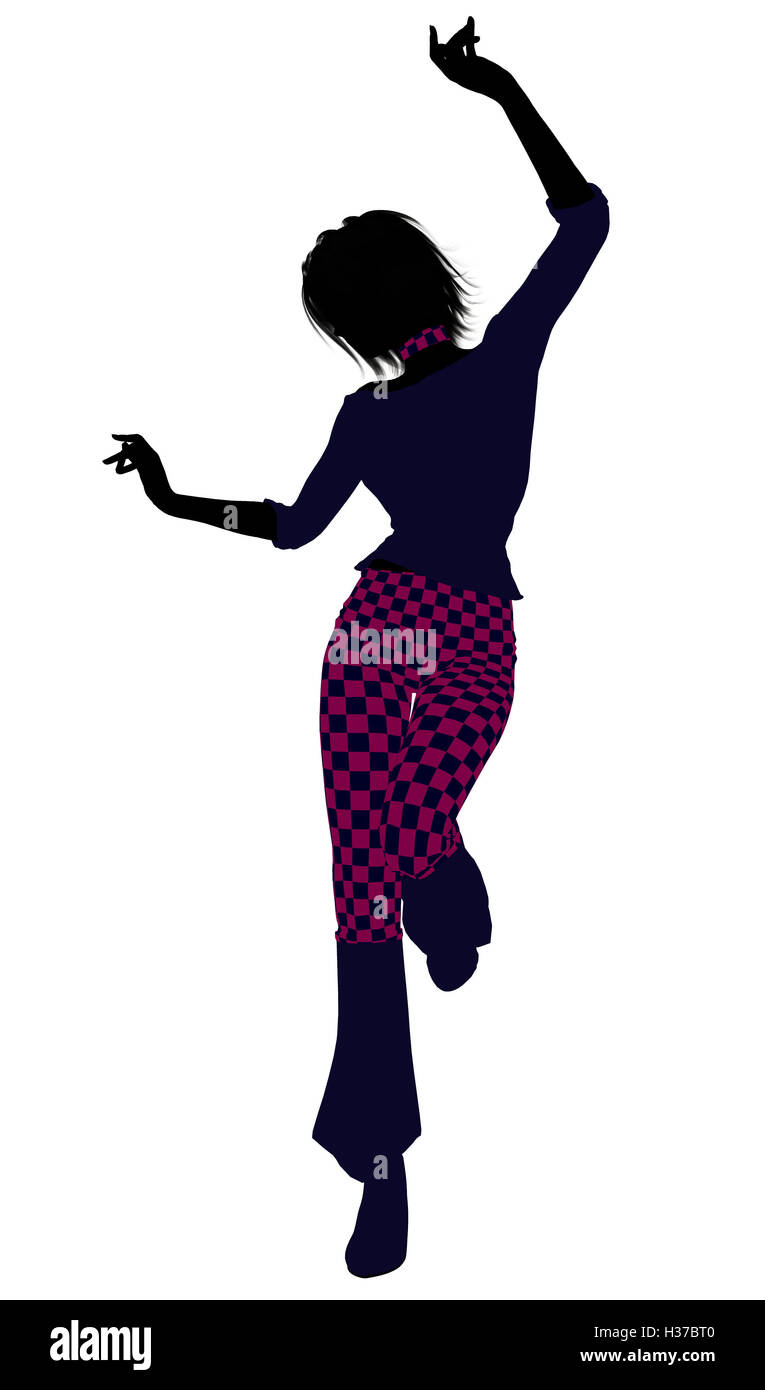 Girl Illustration Silhouette Stock Photo - Alamy