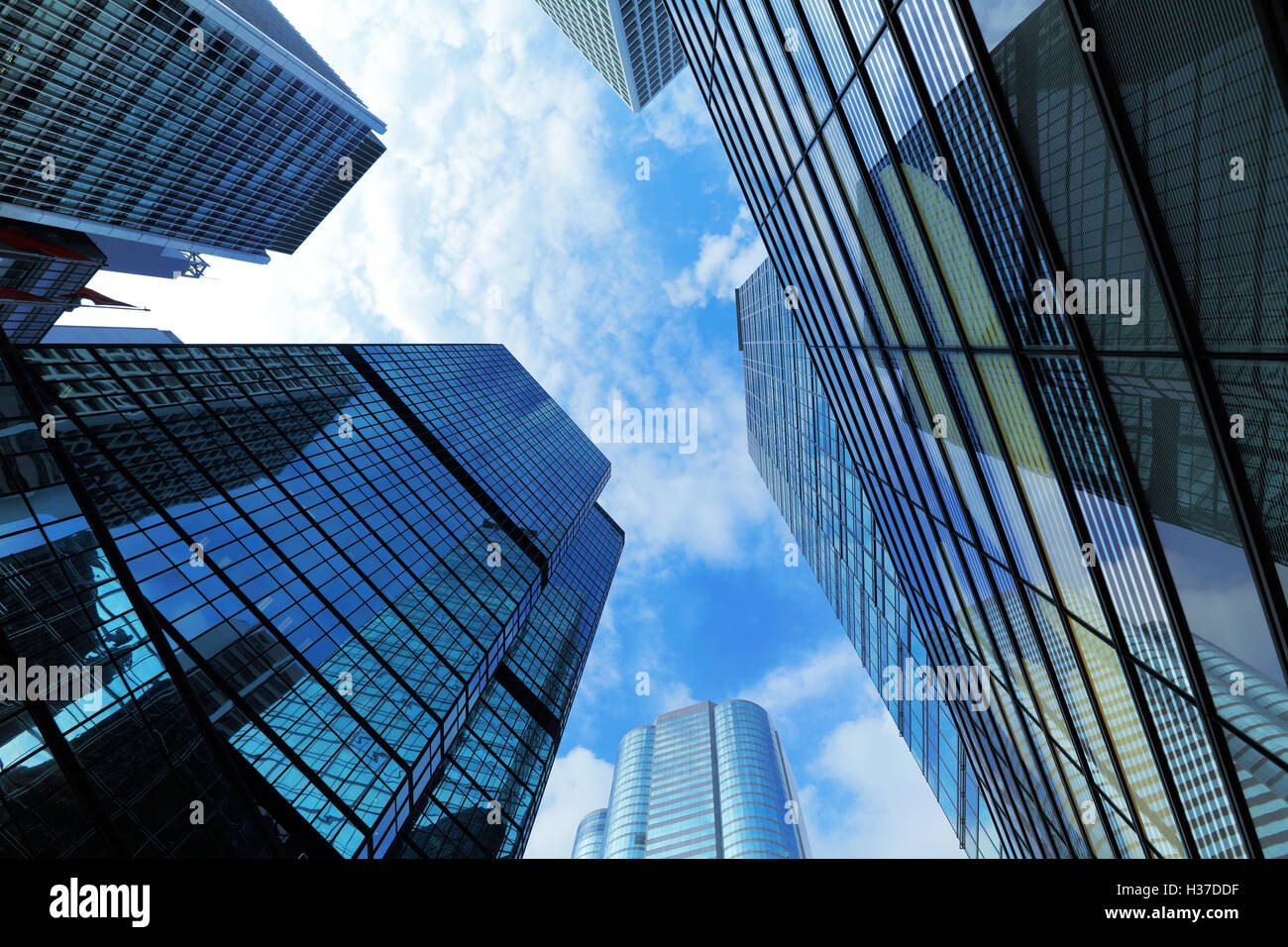 Gigantic skyscraper from below in Hong Kong Stock Photo - Alamy