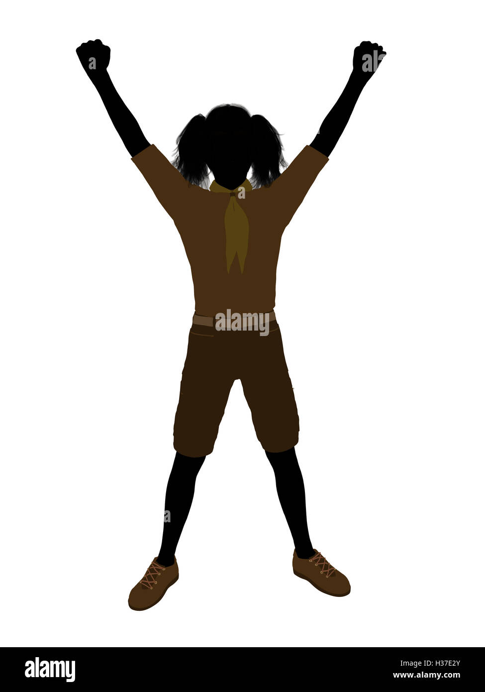 Girl Scout Illustration Silhouette Stock Photo
