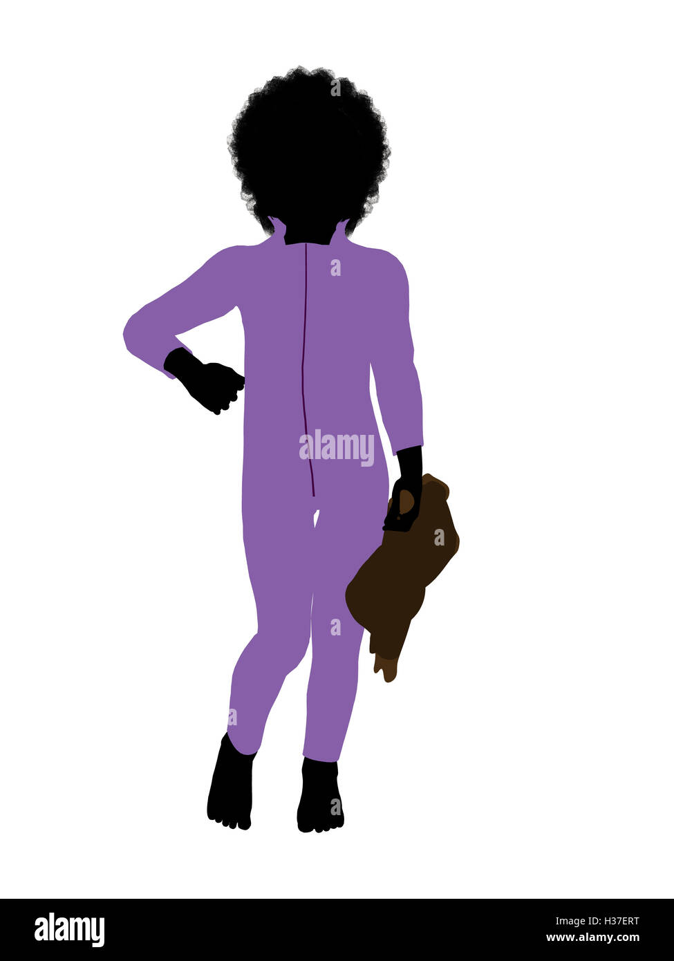 Peter of Peter Pan Silhouette Illustration Stock Photo