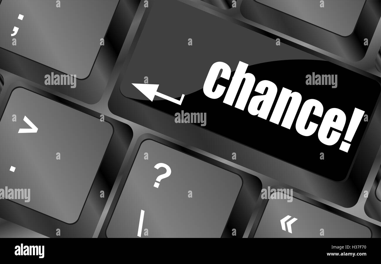 chance button on computer keyboard key Stock Photo - Alamy