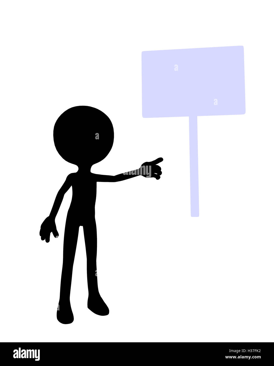 Cute Black Silhouette Guy Stock Photo - Alamy