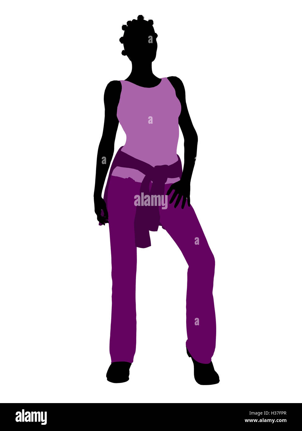 African American Woman Illustration Silhouette Stock Photo - Alamy