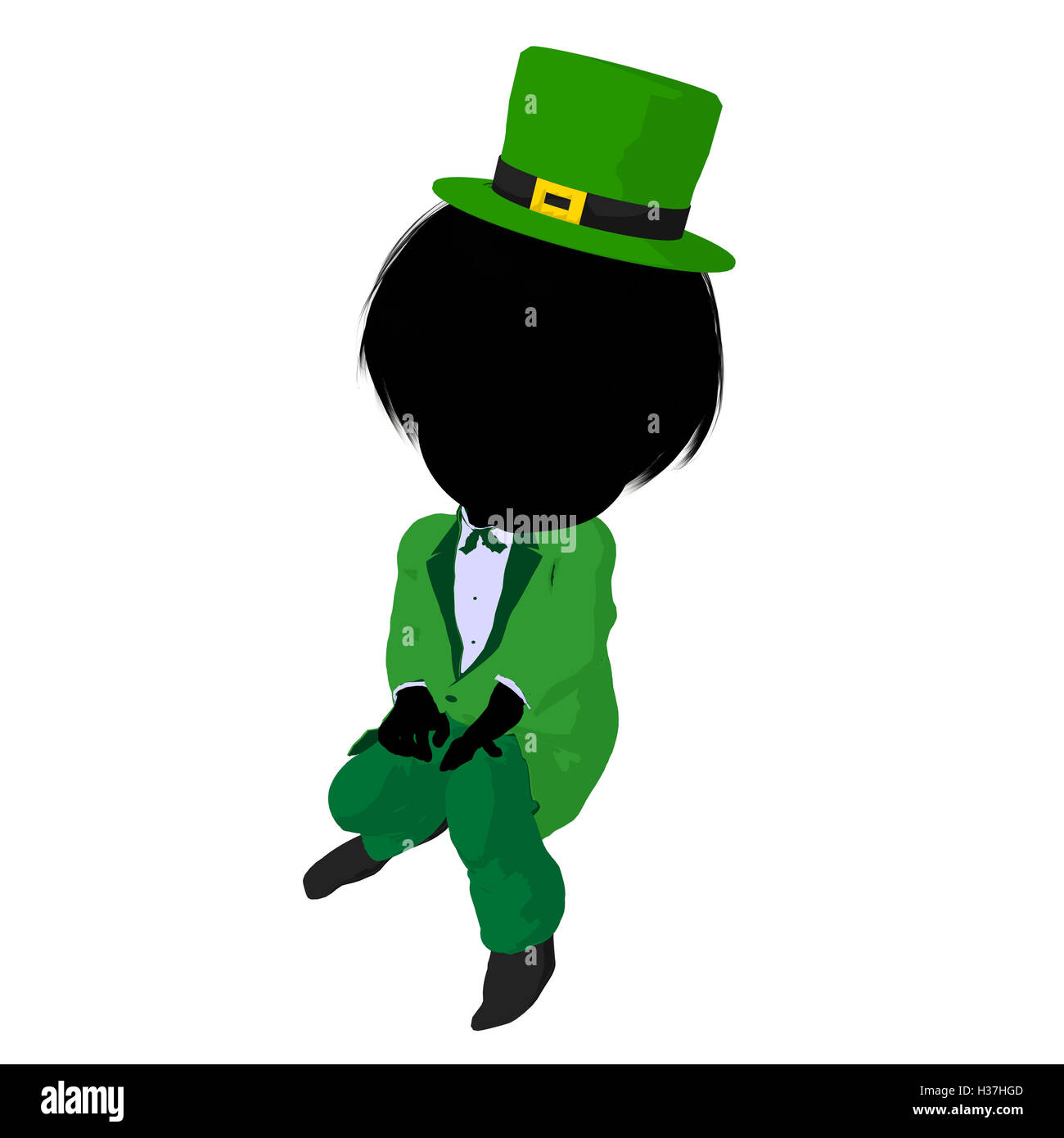 Girl Leprechaun Clip Art Outline