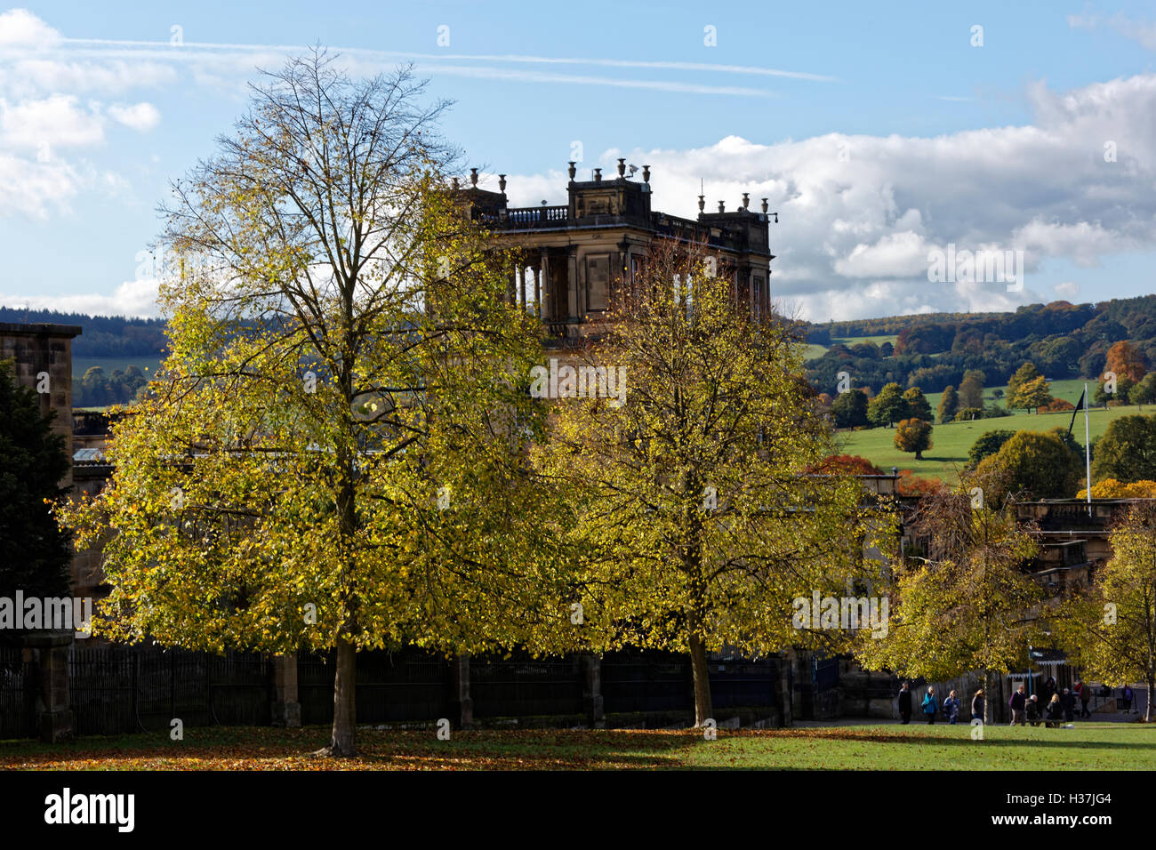 Chatsworth House Gardens Stock Photo Alamy