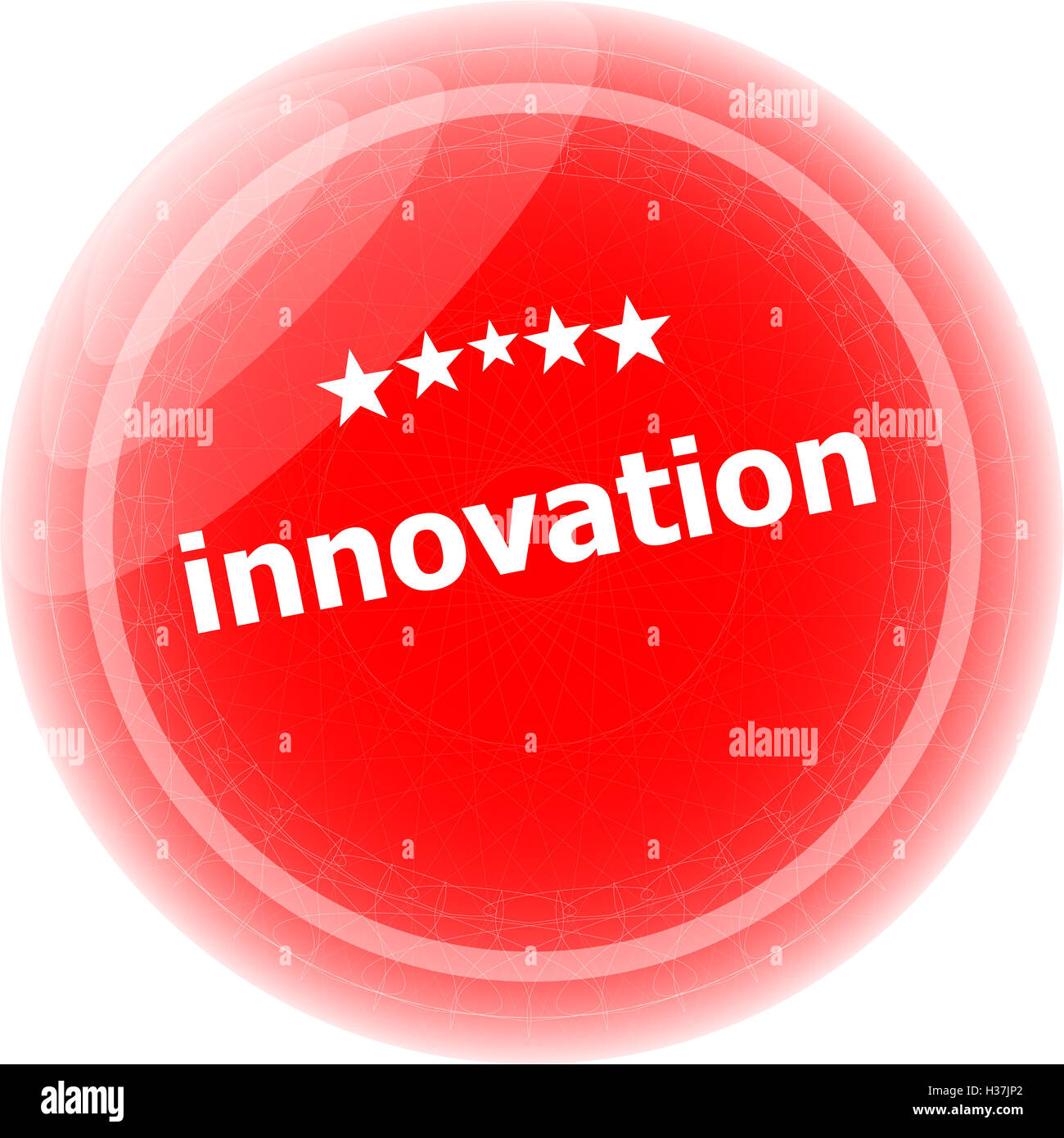 Red Letters Innovations innovation word on red stickers button, label Stock Photo - Alamy
