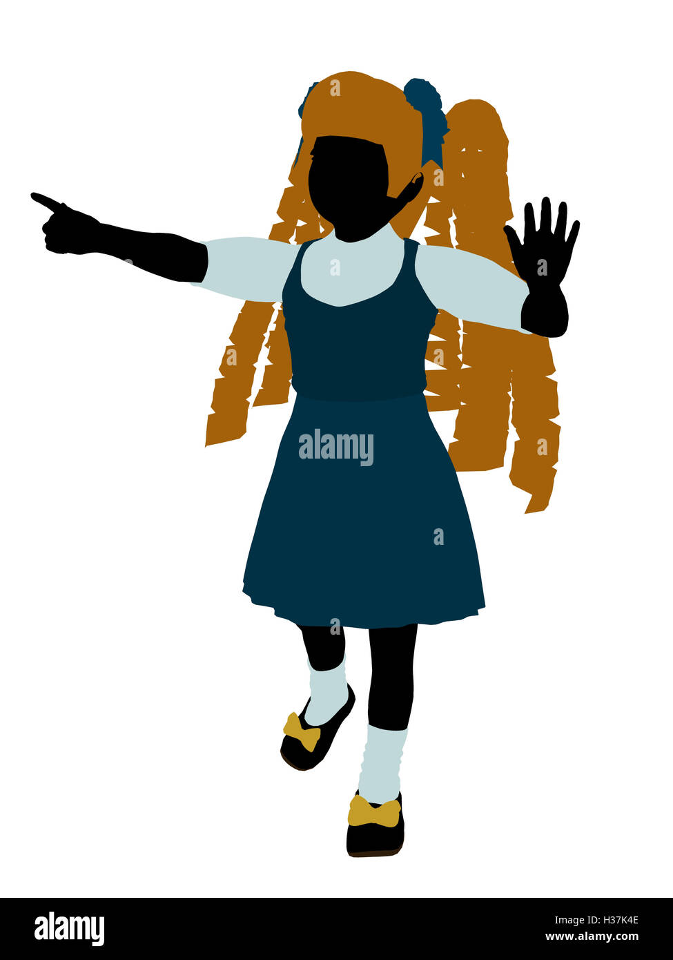 Goldielocks Silhouette Illustration Stock Photo - Alamy