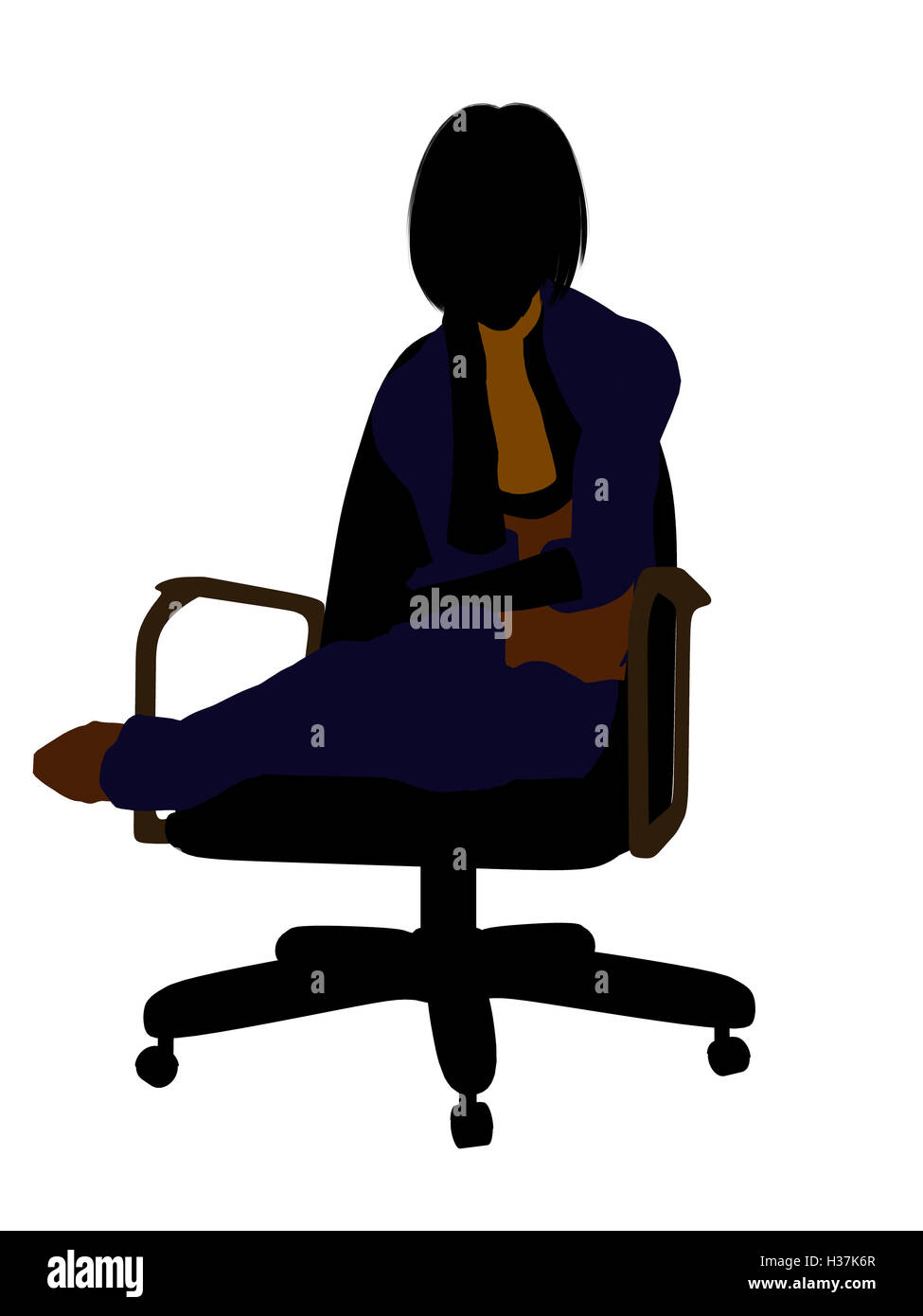 Female Office Illustration Silhouette Stock Photo