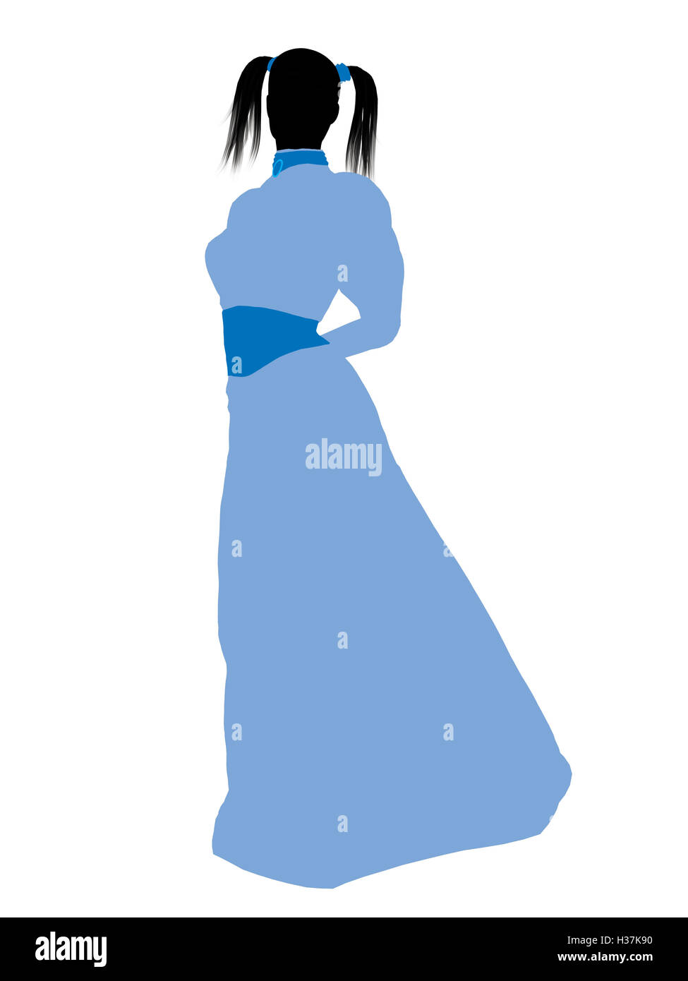 Wendy of Peter Pan Silhouette Illustration Stock Photo