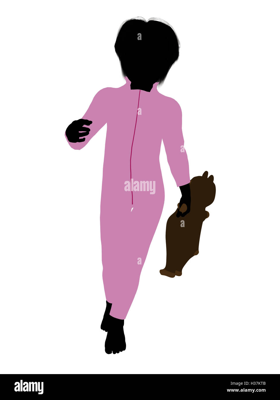 Peter of Peter Pan Silhouette Illustration Stock Photo