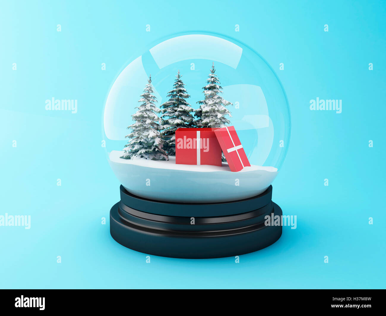 3d illustration realistic snow globe hi-res stock photography and ...