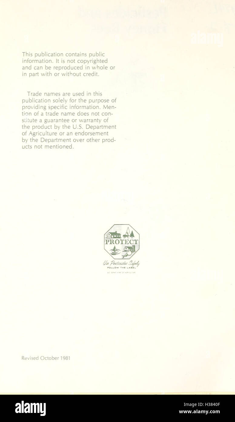 Pesticides and honey bees BHL419 Stock Photo Alamy