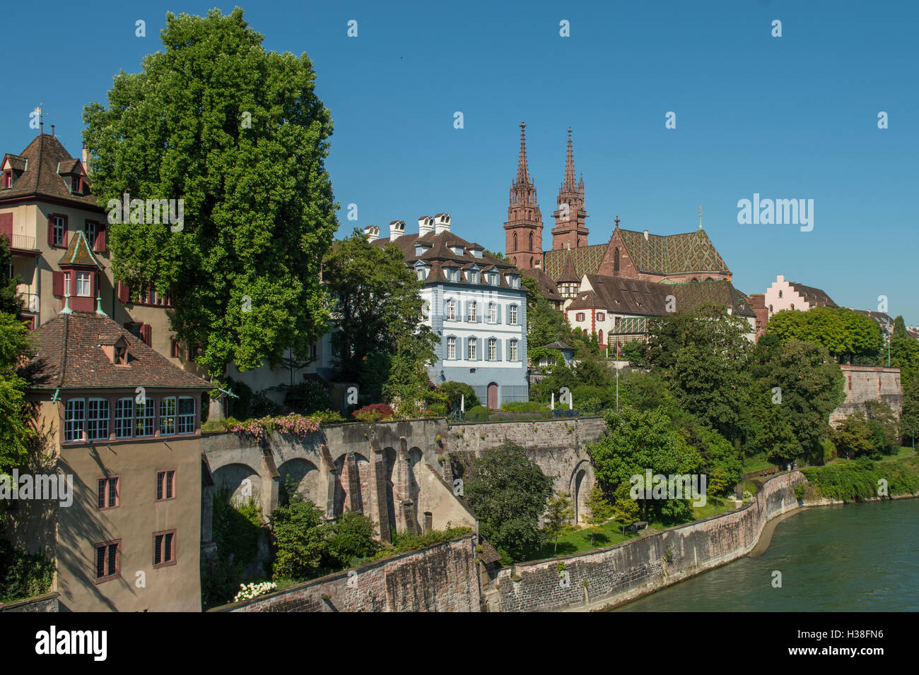 The Cathedral, Basel, Switzerland Stock Photo