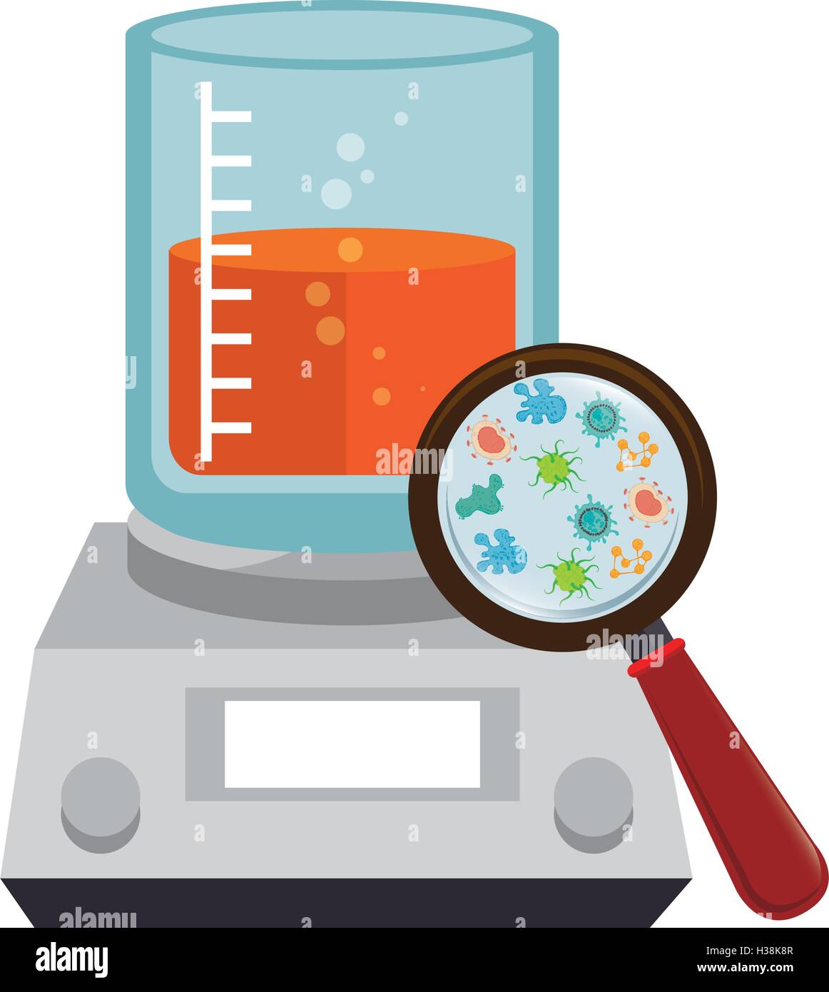 beaker chemical laboratory glass Stock Vector Image & Art - Alamy