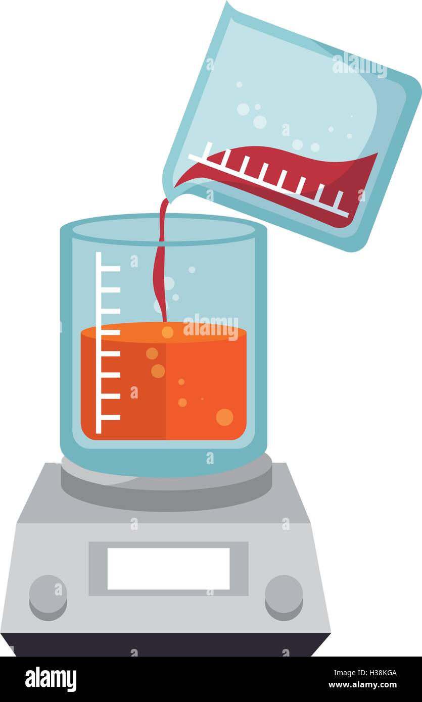 beaker chemical laboratory glass Stock Vector Image & Art - Alamy