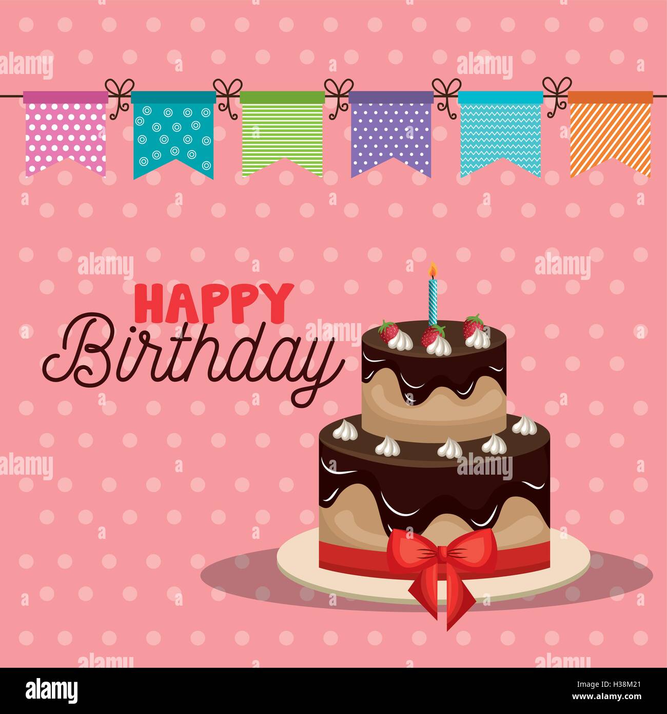 birthday cake dessert Stock Vector Image & Art - Alamy