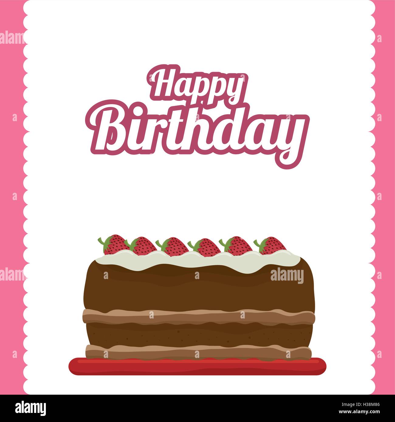 birthday cake dessert Stock Vector Image & Art - Alamy