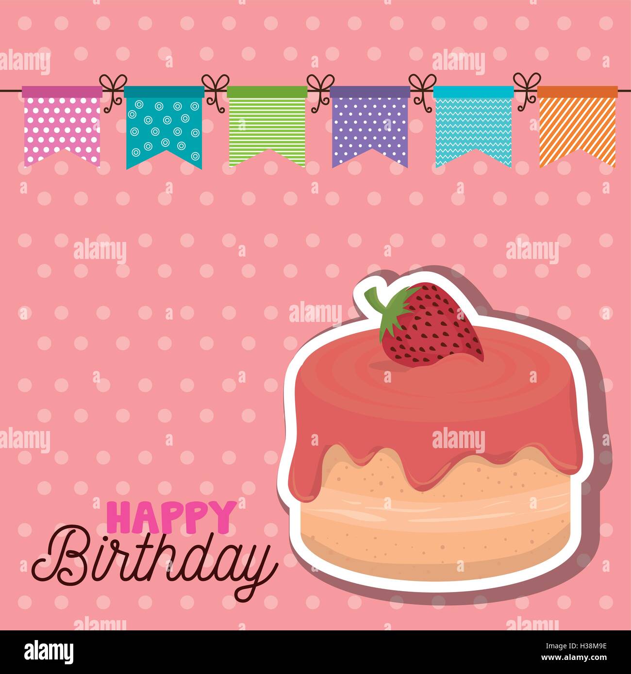 birthday cake dessert Stock Vector Image & Art - Alamy