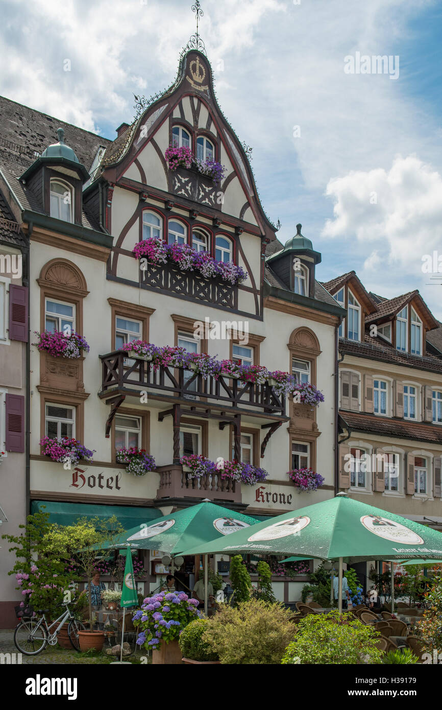 Hotel Krone, Wolfach, Black Forest, Baden-Wurttemberg, Germany Stock Photo