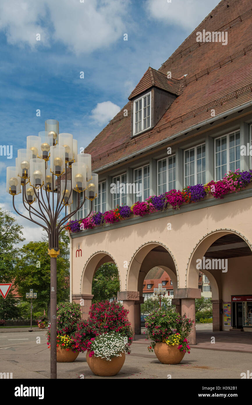 Stadthaus in Marktplatz, Freudenstadt, Baden-Wurttemberg, Germany Stock Photo