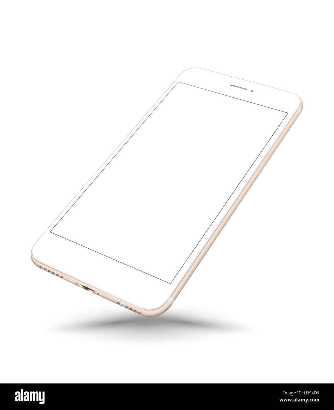 New vector realistic white smartphone mockup perspective Stock Vector ...