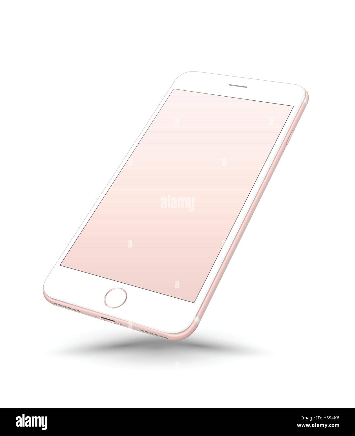 New vector realistic white smartphone mockup perspective Stock Vector ...