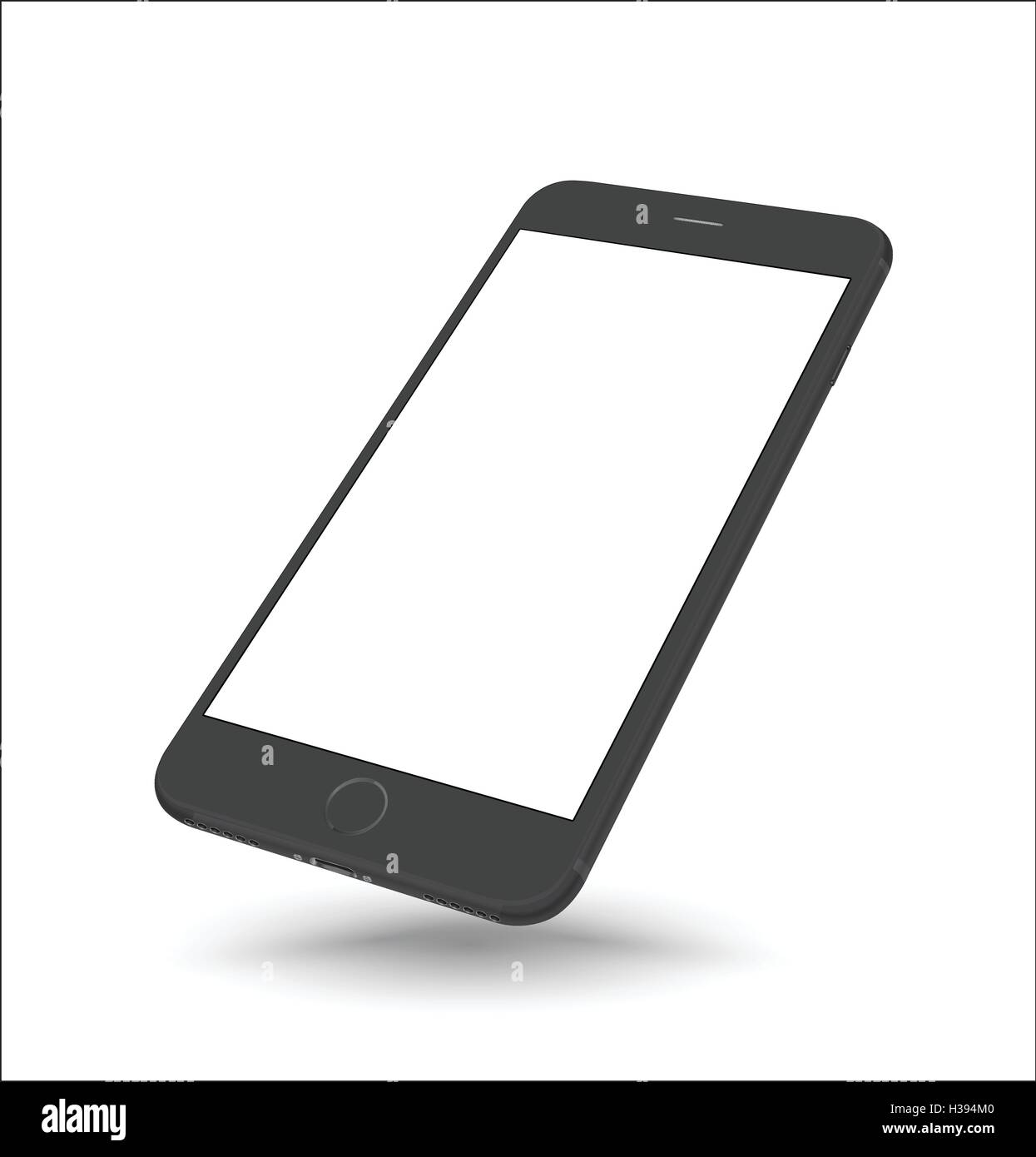 New vector realistic white smartphone mockup perspective Stock Vector ...
