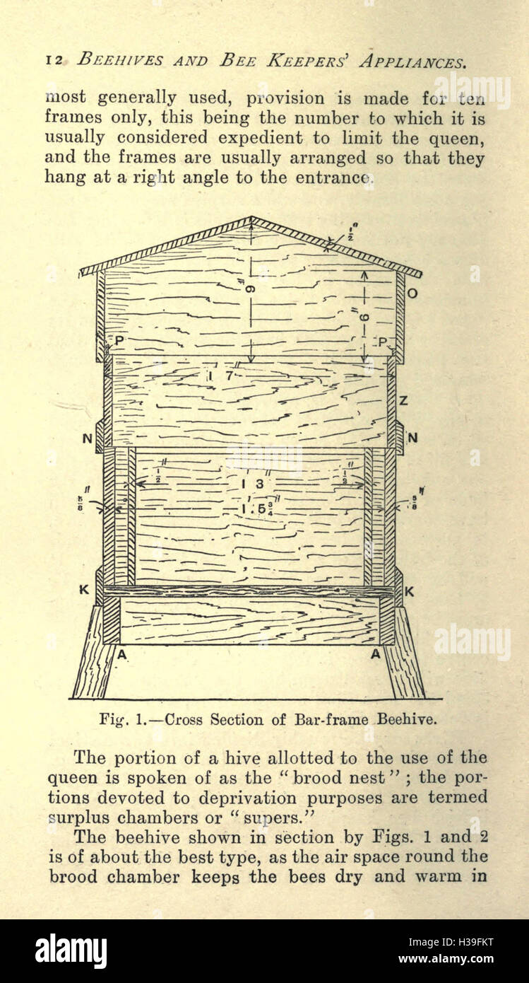 Beehives and bee keepers' appliances (Page 12) BHL182 Stock Photo