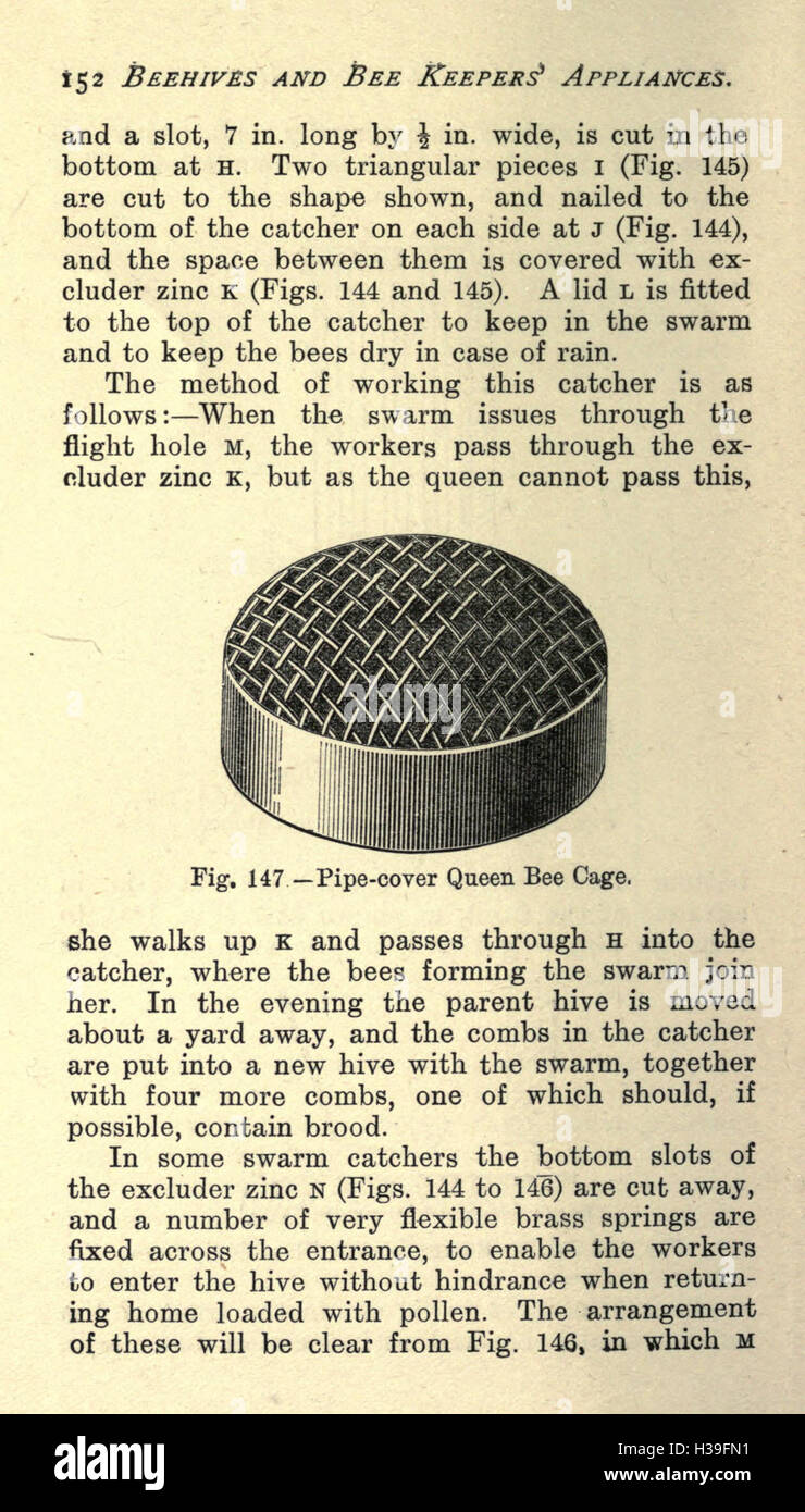 Beehives and bee keepers' appliances (Page 152) BHL182 Stock Photo