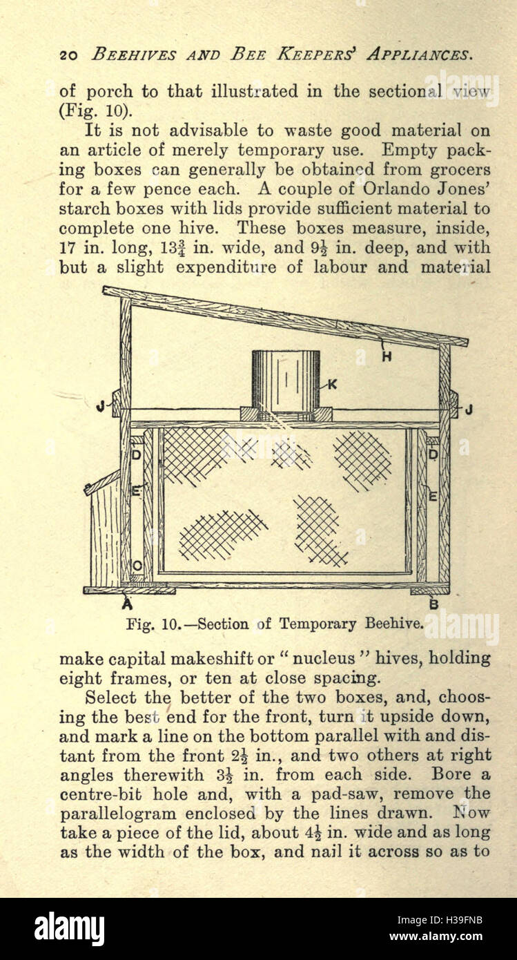 Beehives and bee keepers' appliances (Page 20) BHL182 Stock Photo