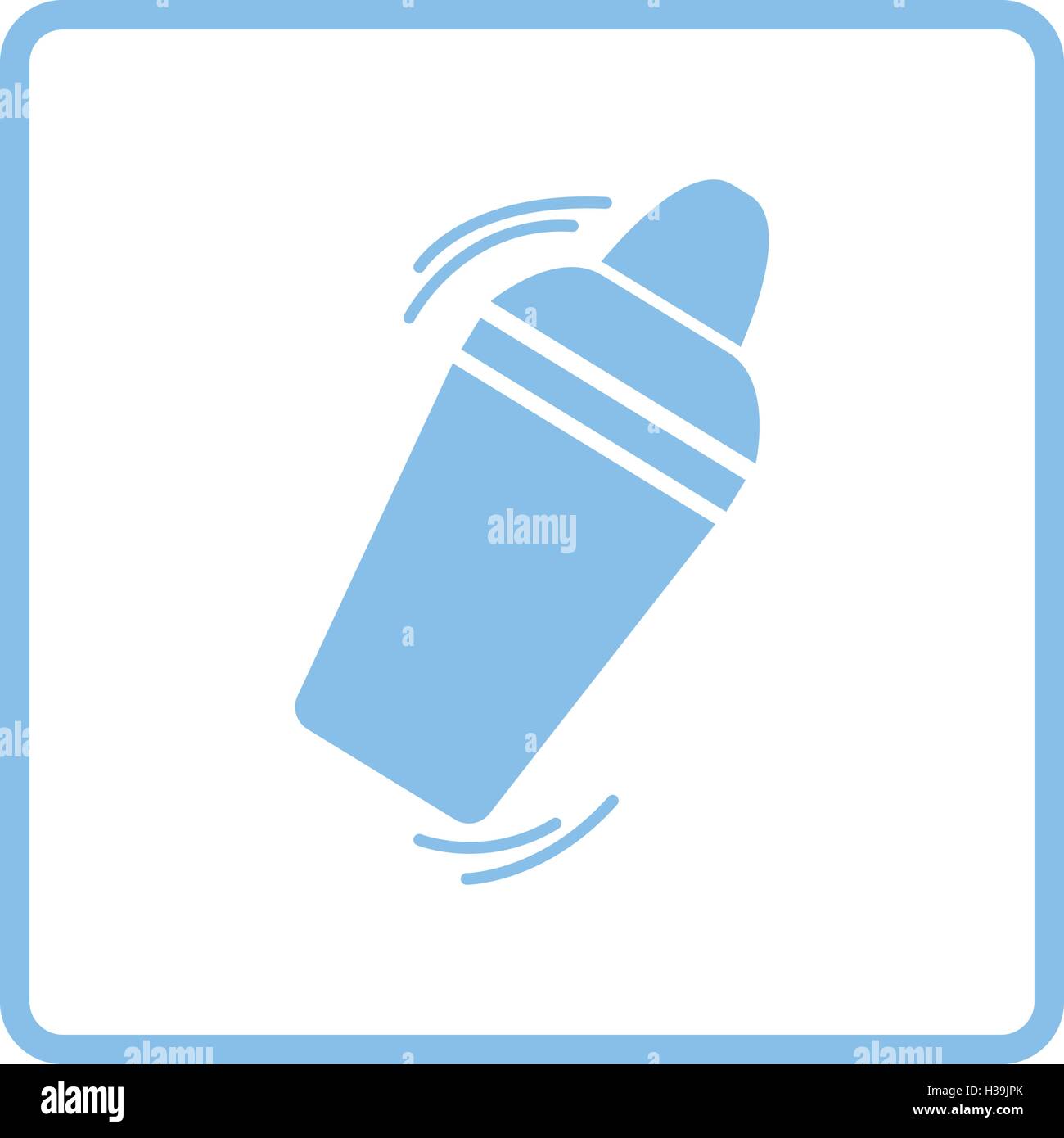 Bar shaker icon. Blue frame design. Vector illustration Stock Vector ...